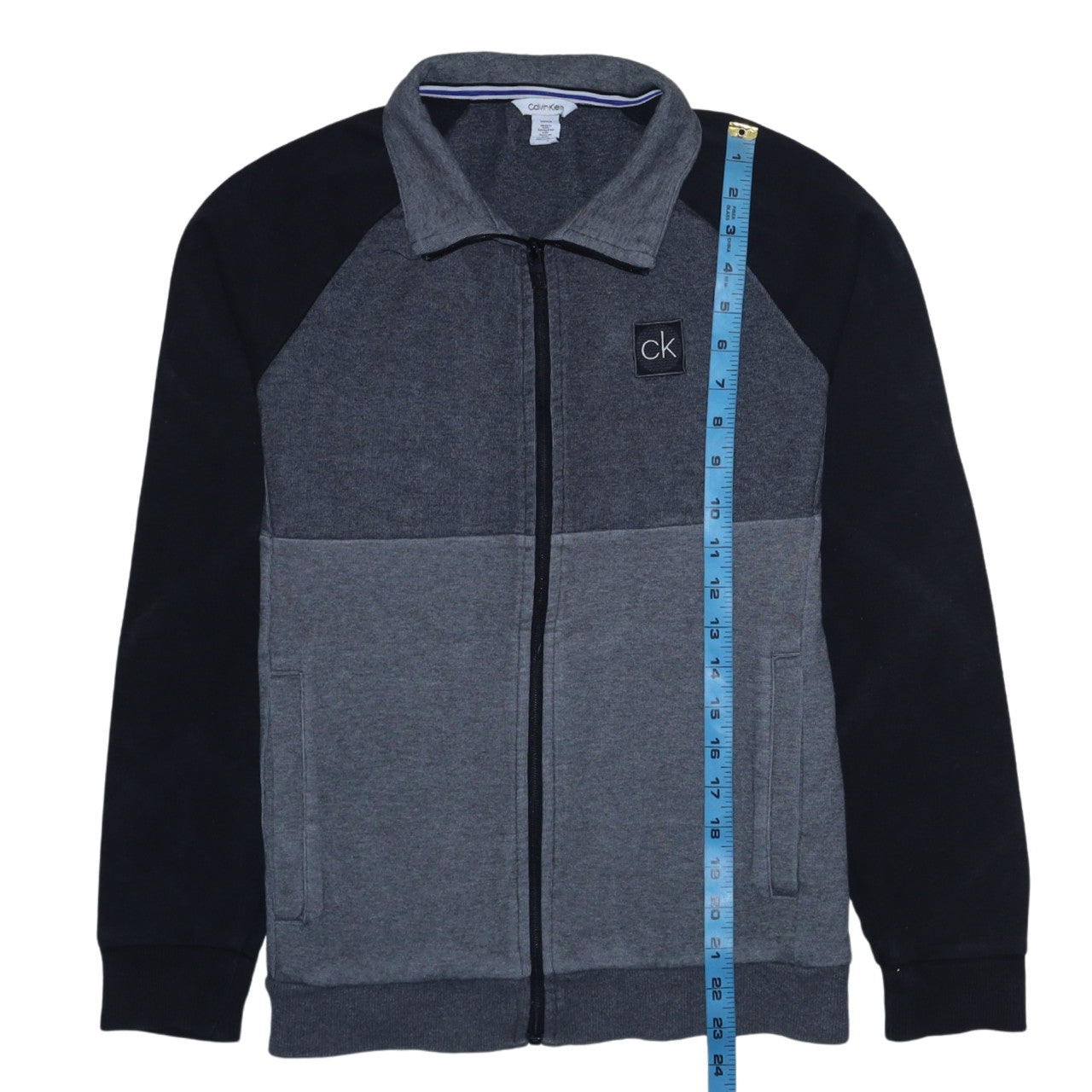 Calvin Klein Men's Grey Full Zip Sweatshirt Size S