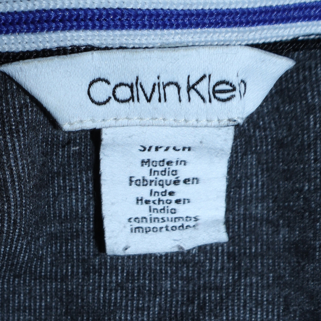 Calvin Klein Men's Grey Full Zip Sweatshirt Size S