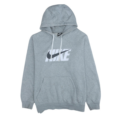 Nike Mens Grey XL Pullover Hoodie with Logo Print