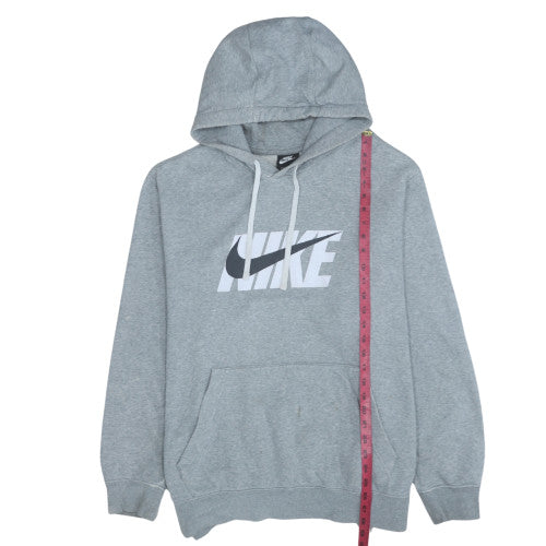 Nike Mens Grey XL Pullover Hoodie with Logo Print
