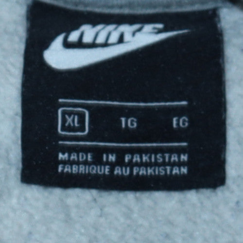 Nike Mens Grey XL Pullover Hoodie with Logo Print