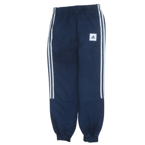 Adidas Boys Blue Jogger Trousers 16 Years Elastic Waist Fleece