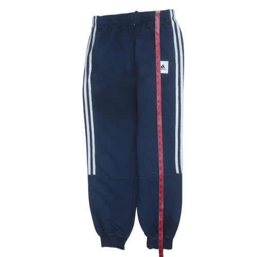 Adidas Boys Blue Jogger Trousers 16 Years Elastic Waist Fleece