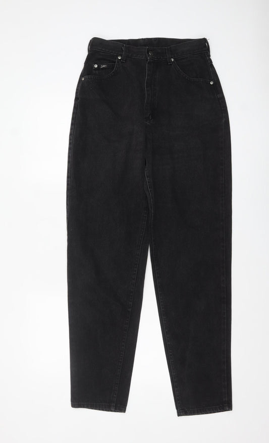 Lee Women Black High Rise Mom Jeans Size 8 Denim Classic