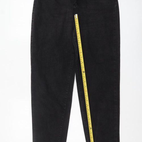 Lee Women Black High Rise Mom Jeans Size 8 Denim Classic