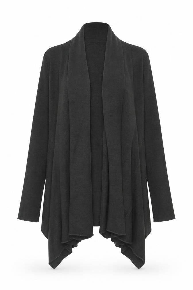 AX Paris Women Grey Lightweight Wrap Cardigan S Long Sleeve