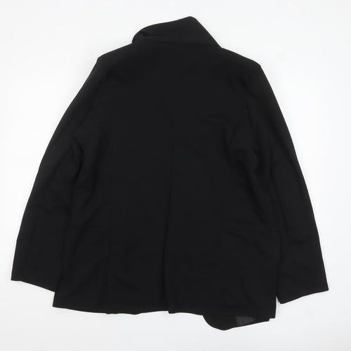 Boohoo Women Black Shawl Collar Single Breasted Blazer UK 14