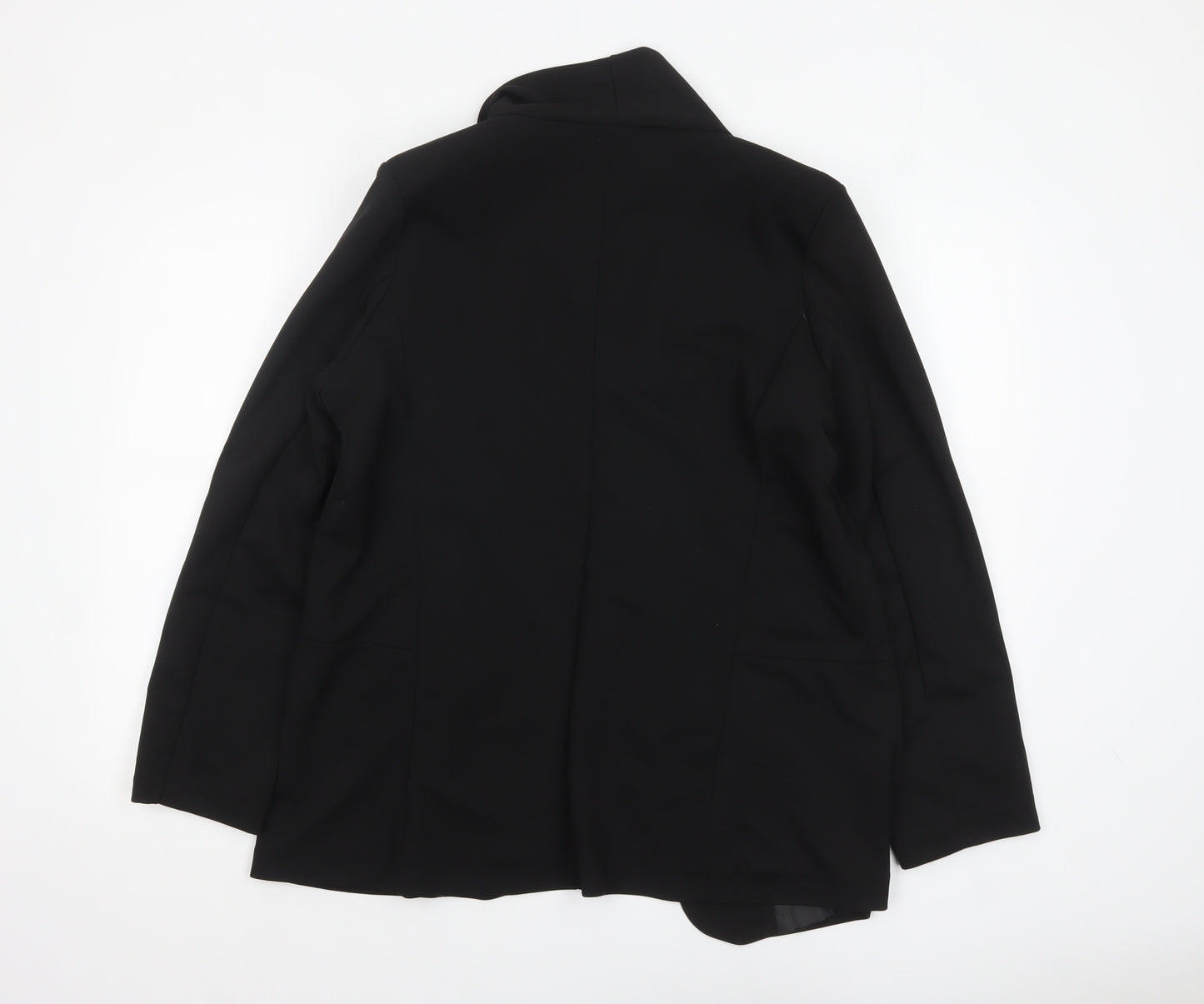 Boohoo Women Black Shawl Collar Single Breasted Blazer UK 14