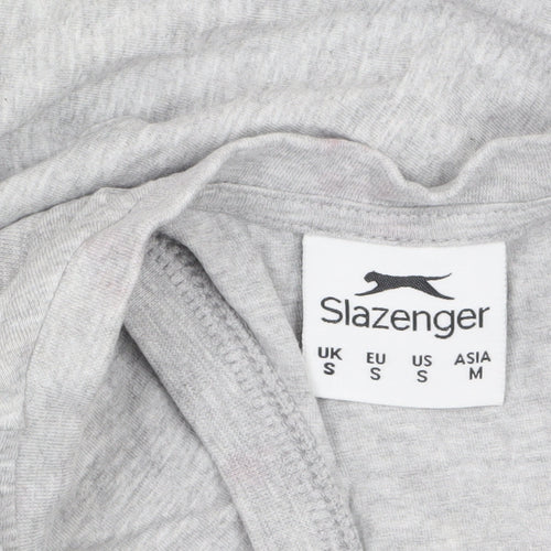 Slazenger Men Grey Sleeveless Regular Fit Cotton Sports Top S