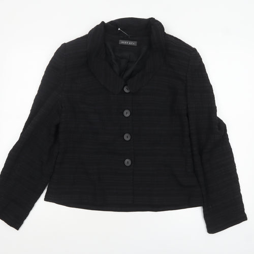 Alex & Co. Women's Black Shawl Collar Blazer Size 12 Lined Classic