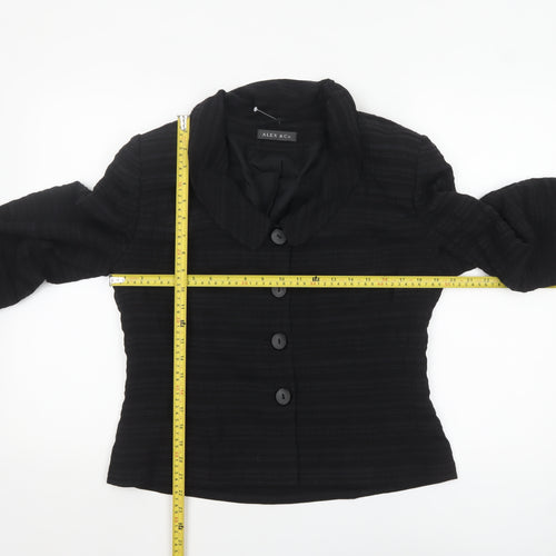 Alex & Co. Women's Black Shawl Collar Blazer Size 12 Lined Classic