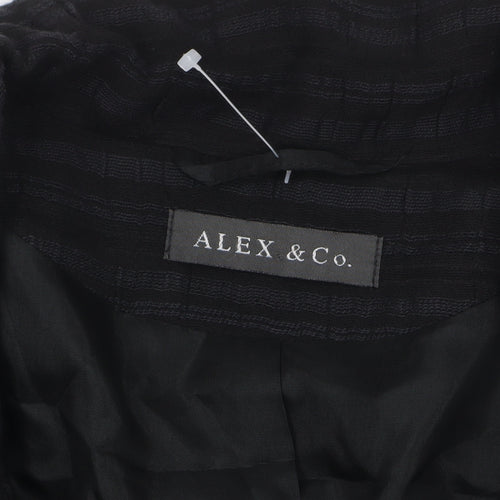 Alex & Co. Women's Black Shawl Collar Blazer Size 12 Lined Classic