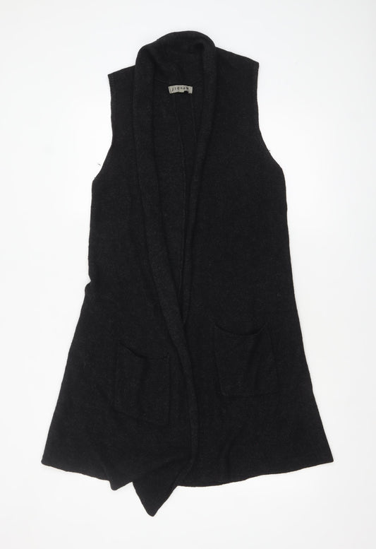Jigsaw Women’s Black Sleeveless Wool Blend Open Knit Vest S