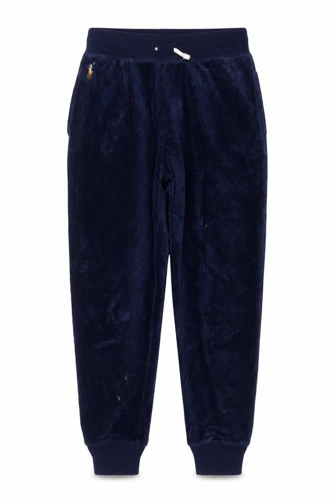 Ralph Lauren Boys Blue Velour Jogger Trousers 7 Years