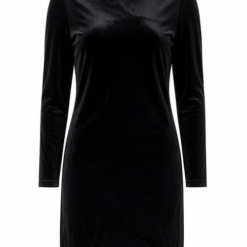 Boohoo Women’s Black Velvet Bodycon Dress Size 14 Evening Party