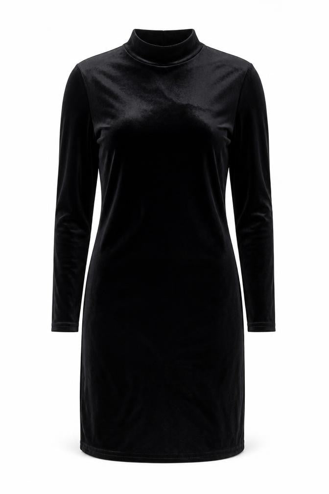 Boohoo Women’s Black Velvet Bodycon Dress Size 14 Evening Party