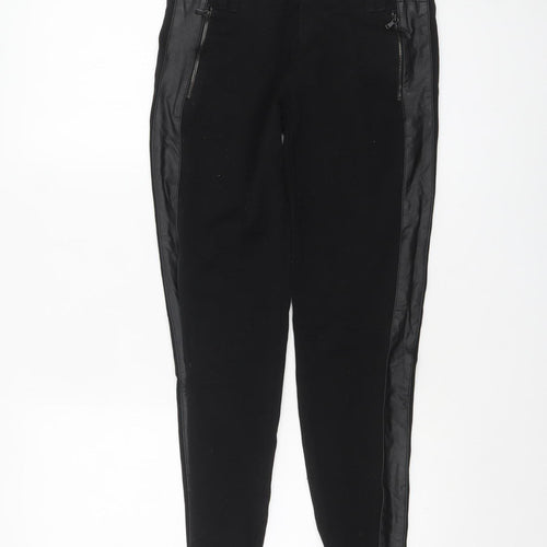 Zara Women Black Slim Fit Jegging Trousers Size 8