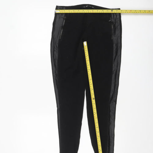 Zara Women Black Slim Fit Jegging Trousers Size 8