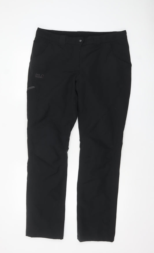 Jack Wolfskin Women’s Black Cargo Outdoor Trousers Size 14 Regular