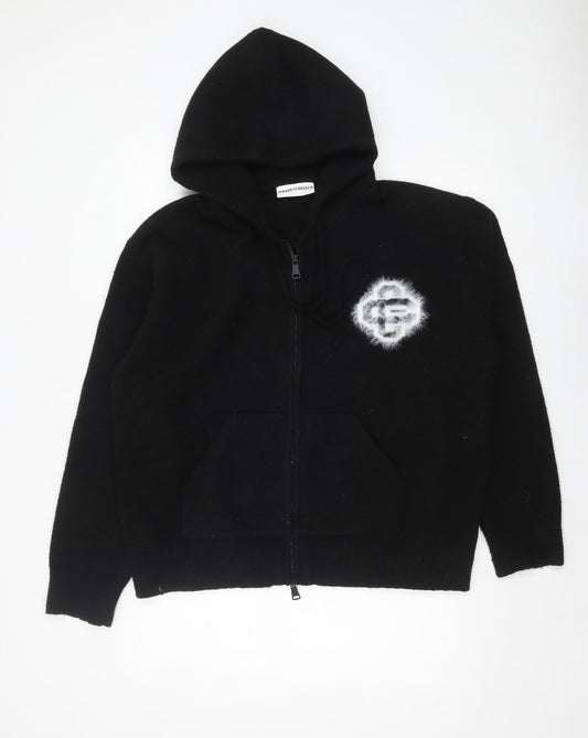 The Couture Club Women's Black Hooded Full Zip Jumper S