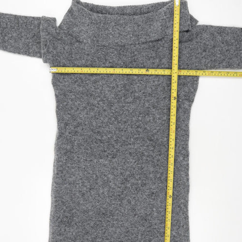 Rita Ora x Primark Women's Grey Cowl Neck Knit Jumper Size S