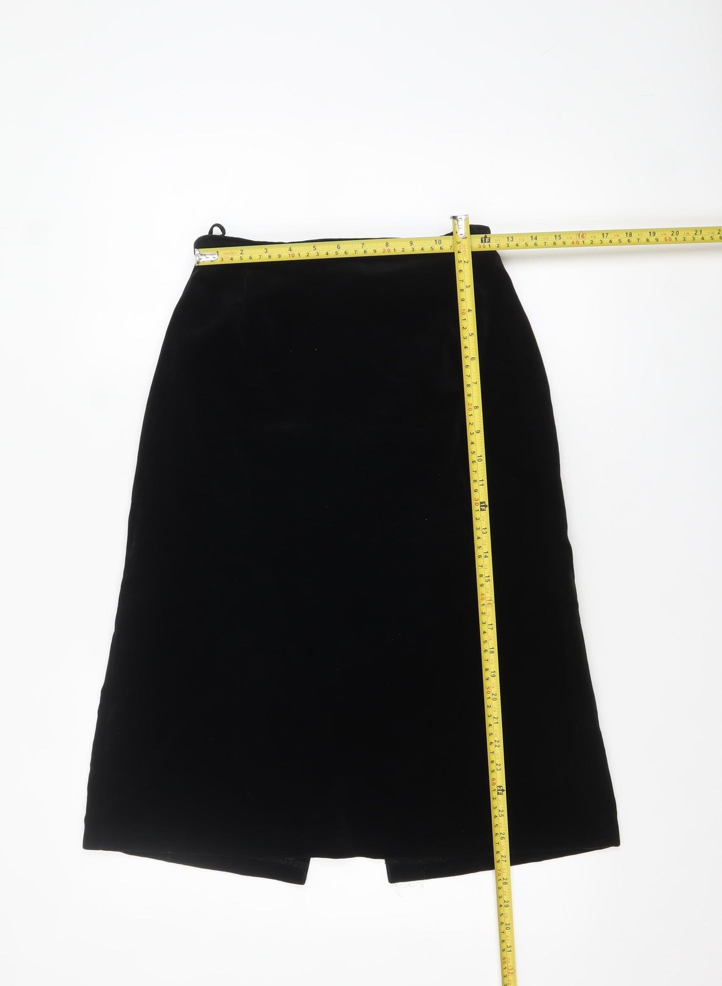 Keynote Women's Black Velvet Knee Length Pencil Skirt Size 12