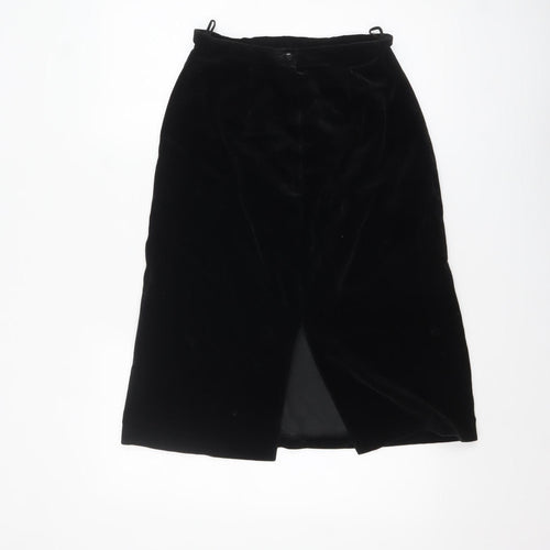 Keynote Women's Black Velvet Knee Length Pencil Skirt Size 12