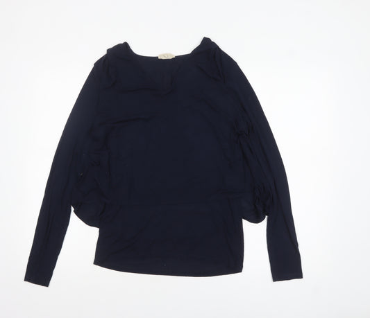 Phase Eight Women’s Blue V-Neck Tunic Long Sleeve Jersey Blouse Size 16
