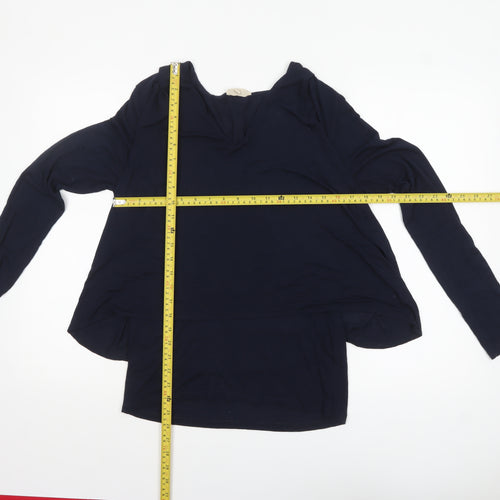 Phase Eight Women’s Blue V-Neck Tunic Long Sleeve Jersey Blouse Size 16