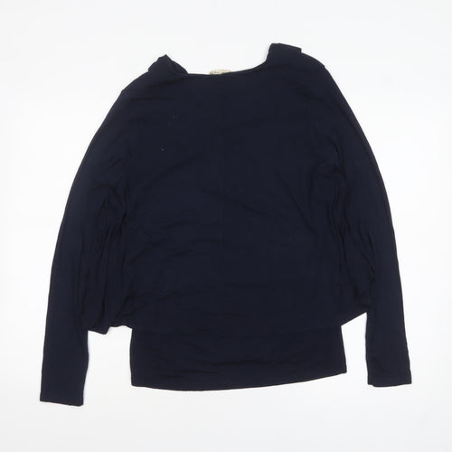 Phase Eight Women’s Blue V-Neck Tunic Long Sleeve Jersey Blouse Size 16
