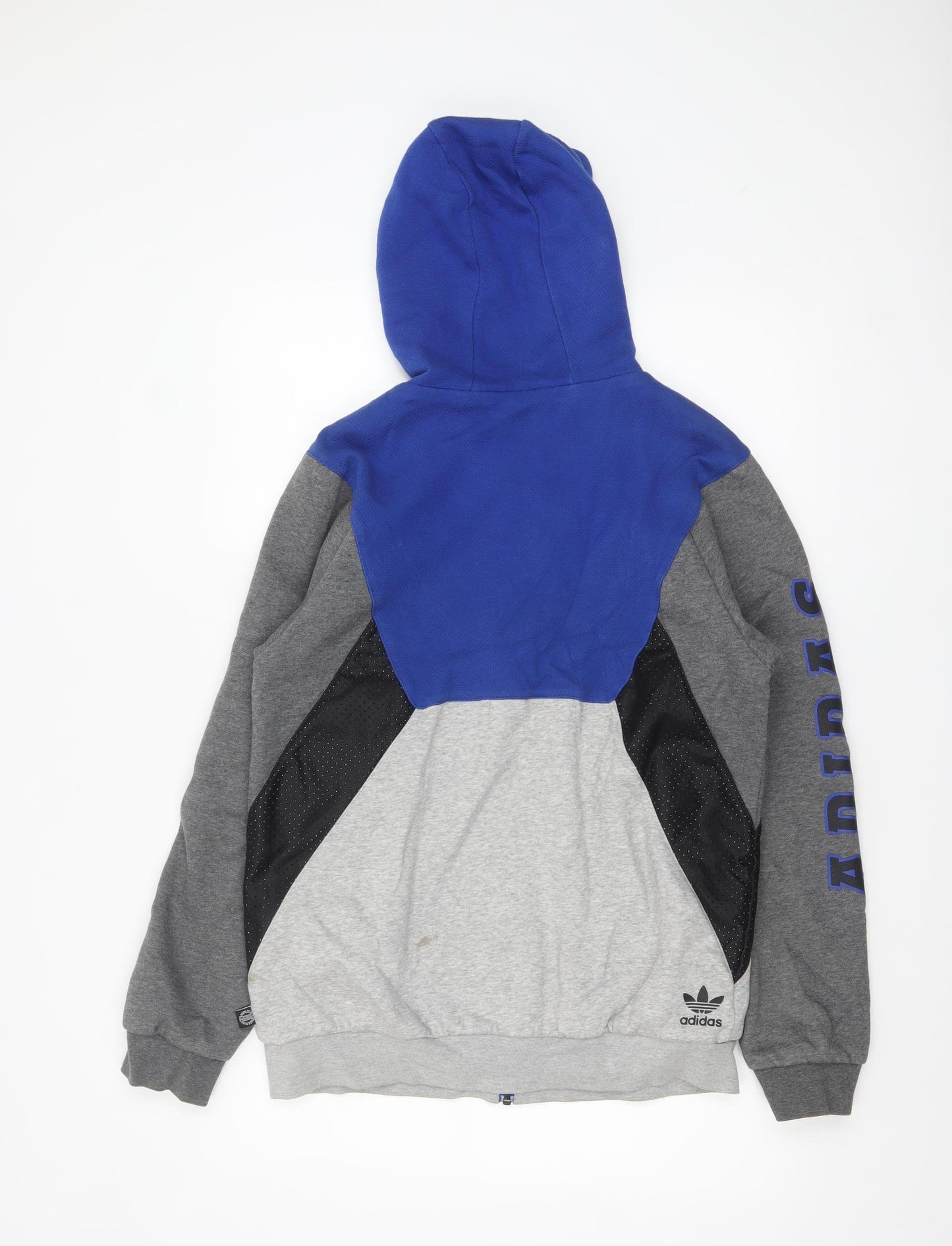 adidas Men's Blue Grey Full Zip Hoodie M Sportswear