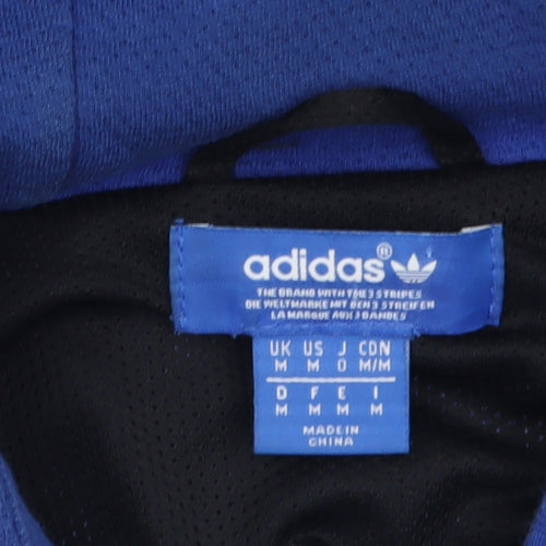 adidas Men's Blue Grey Full Zip Hoodie M Sportswear