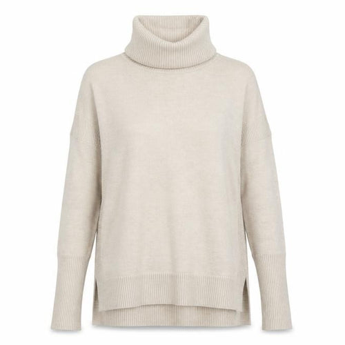 French Connection Women Beige Roll Neck Long Sleeve Jumper Size S