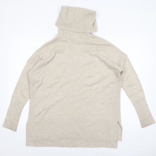 French Connection Women Beige Roll Neck Long Sleeve Jumper Size S