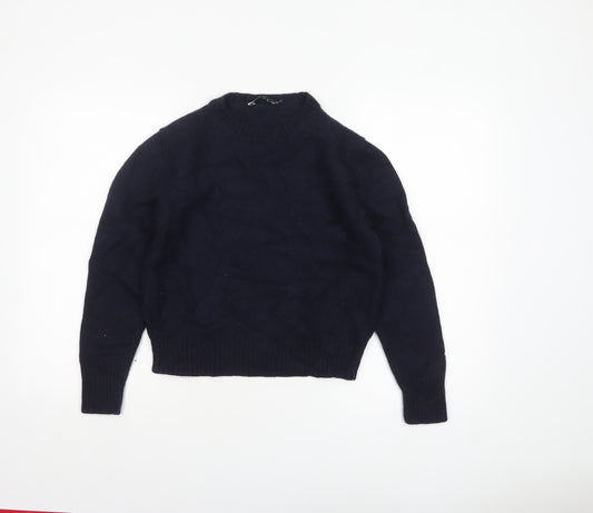 Baukjen Women's Blue 100% Recycled Cashmere Crew Neck Jumper Size 14