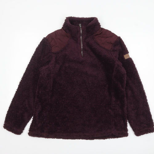 Regatta Womens Plum Fleece 1/4 Zip Pullover UK 16 Warm Winter Sweatshirt