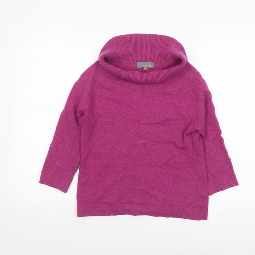 John Lewis Women Purple Cashmere Cowl Neck Jumper Size 10
