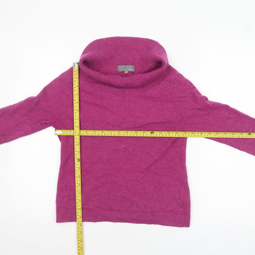 John Lewis Women Purple Cashmere Cowl Neck Jumper Size 10