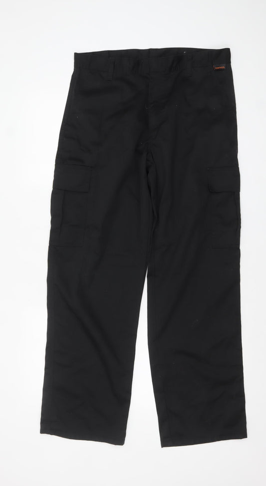 Portwest Men's Black 34W Regular Cargo Trousers Workwear Pants