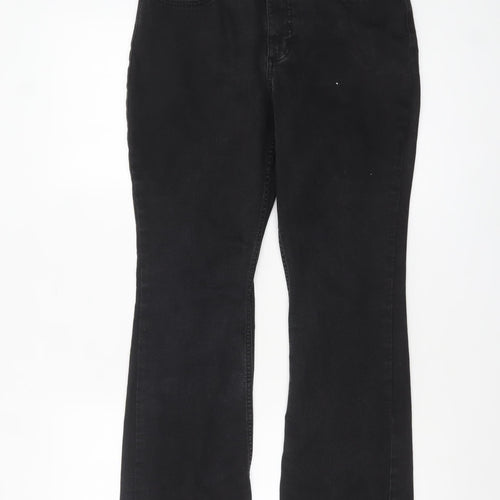 Lee Women's Black Bootcut Mid Rise Jeans Size 10P Regular Fit