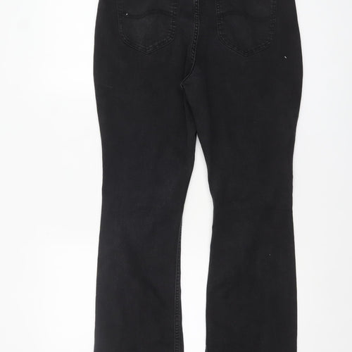 Lee Women's Black Bootcut Mid Rise Jeans Size 10P Regular Fit