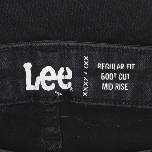 Lee Women's Black Bootcut Mid Rise Jeans Size 10P Regular Fit