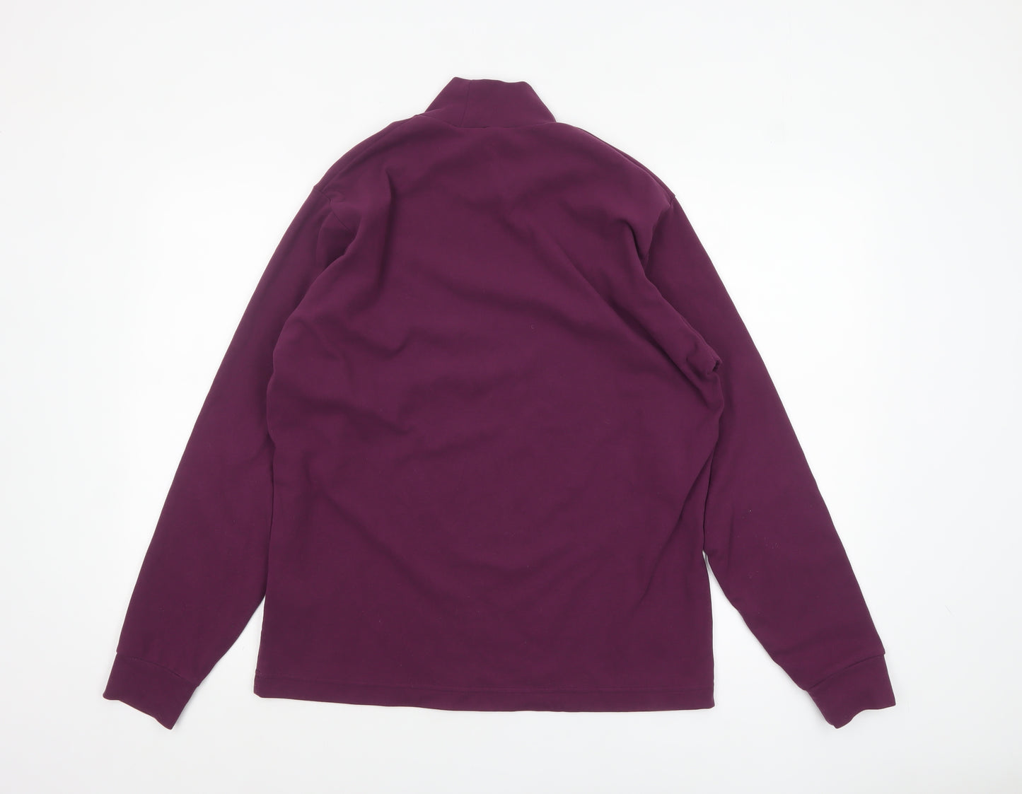 Uniqlo Men's Purple Mock Neck Long Sleeve Top M Regular Fit
