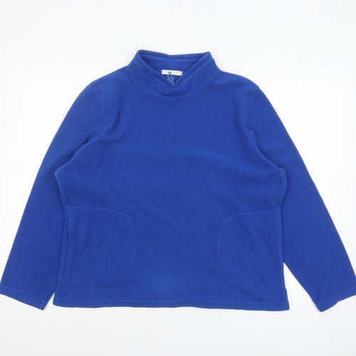 Marks and Spencer Women's Blue Fleece Pullover Sweatshirt UK 18