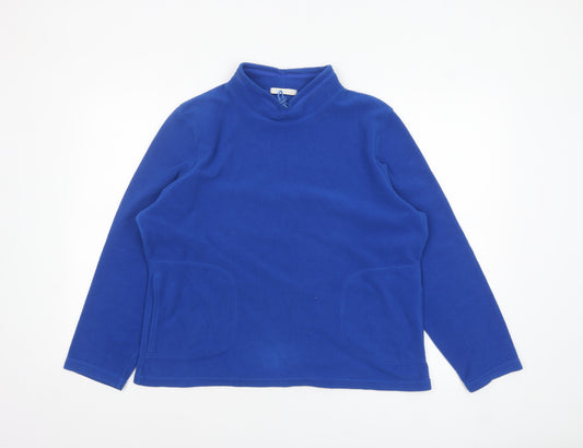 Marks and Spencer Women's Blue Fleece Pullover Sweatshirt UK 18