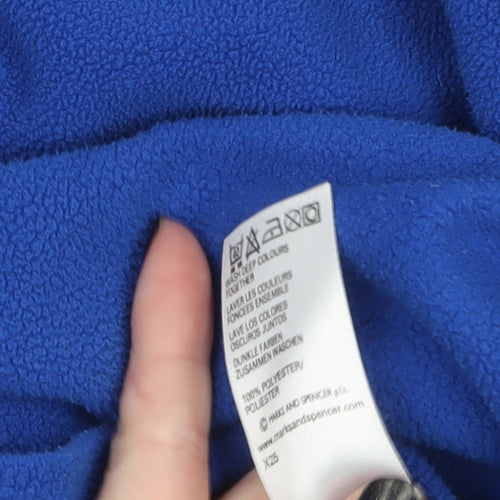 Marks and Spencer Women's Blue Fleece Pullover Sweatshirt UK 18