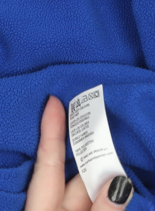 Marks and Spencer Women's Blue Fleece Pullover Sweatshirt UK 18