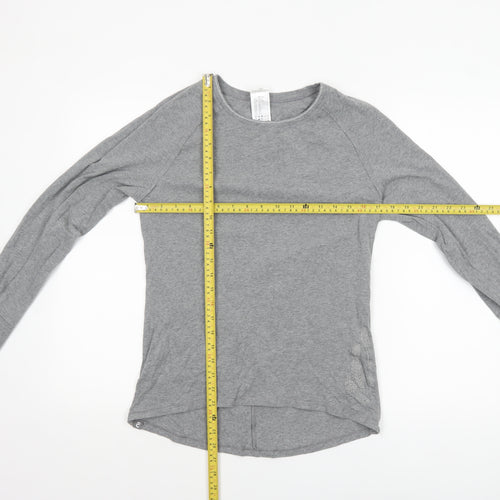 Decathlon Women Grey Long Sleeve Basic T-Shirt Size S