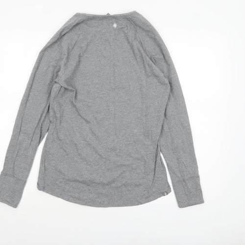Decathlon Women Grey Long Sleeve Basic T-Shirt Size S