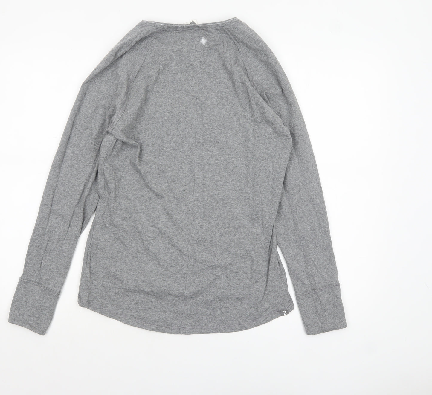 Decathlon Women Grey Long Sleeve Basic T-Shirt Size S